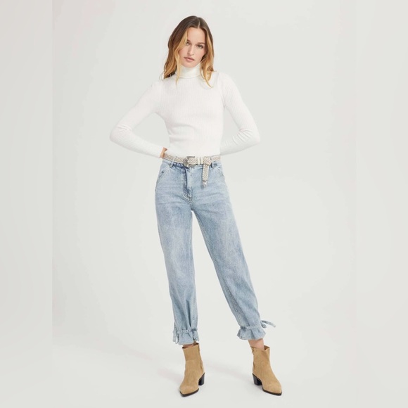 NEW Something Navy jeans with ties at the ankle - Picture 2 of 6